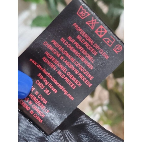 Devil's Advocate Men Polyester Collared Long Sleeve Buttons Down Casual Shirt L - Picture 9 of 10